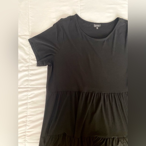 NWOT Nicole Miller New York Short Sleeve Black Tiered Dress Plus Size 3x - Picture 4 of 6